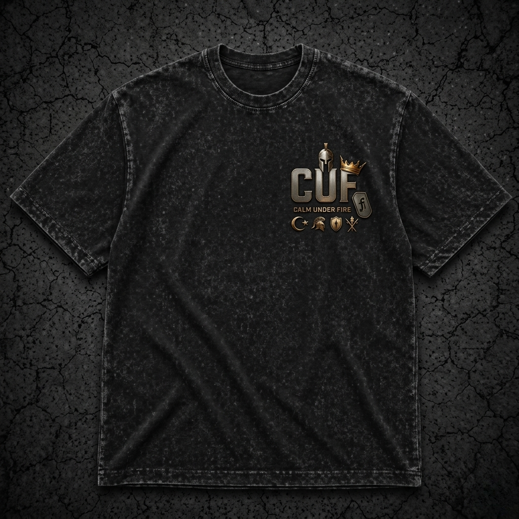 Warrior Washed Black Tees